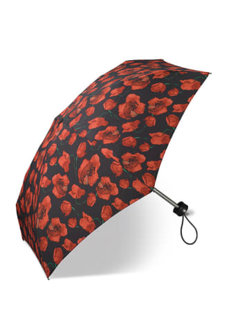 happy rain Taschenschirm in Schwarz/ Rot - Ø 90 cm