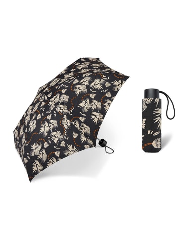 Pierre Cardin Taschenschirm in Schwarz/ Creme - Ø 92 cm