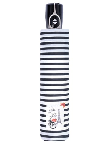 Doppler Taschenschirm in Dunkelblau/ Weiß - Ø 93 cm