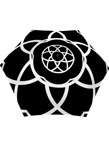 SMATI Taschenschirm "Geoflower" in Schwarz/ Weiß - Ø 97 cm