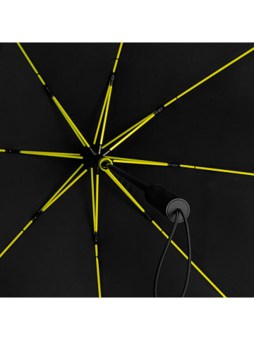 Impliva Stormzakparaplu zwart/geel - (L)95 x (B)90 cm