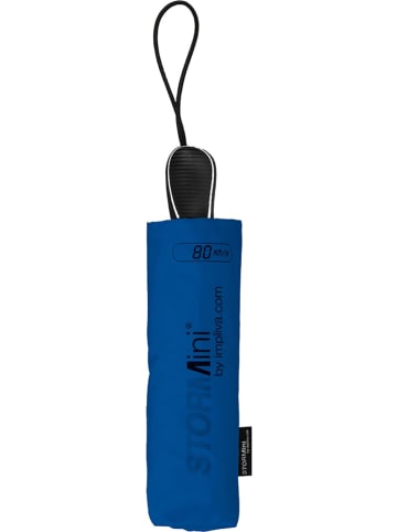 Impliva Taschenschirm "Stormini" in Blau - Ø 90 cm