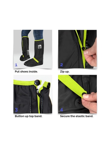 PERLETTI Schuhüberzüge in Schwarz