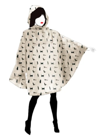 SMATI Ponczo przeciwdeszczowe w kolorze beżowym