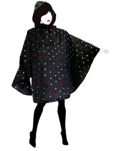 SMATI Ponczo przeciwdeszczowe w kolorze czarnym
