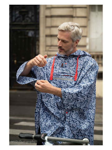 SMATI Ponczo przeciwdeszczowe w kolorze granatowym