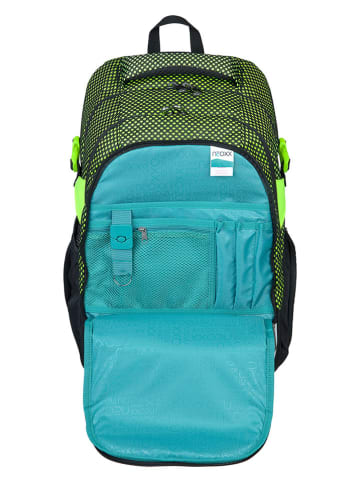 neoxx Schulrucksack "All about Neon" in Khaki - (B)31 x (H)45,5 x (T)24 cm