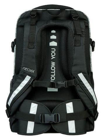 neoxx Schulrucksack "Wool the World" in Grau/ Schwarz - (B)31 x (H)45,5 x (T)24 cm