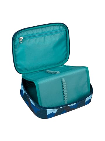 neoxx Schlamperetui "Dunk XXL" in Dunkelblau/ Blau - (L)23,5 x (B)17 x (H)6,5 cm