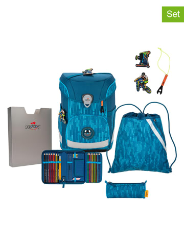 DerDieDas 6tlg. Schulranzen-Set "Trendsport" in Blau