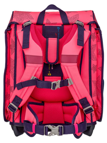 DerDieDas 6tlg. Schulranzen-Set "ErgoFlex Easy - Neon Star" in Pink