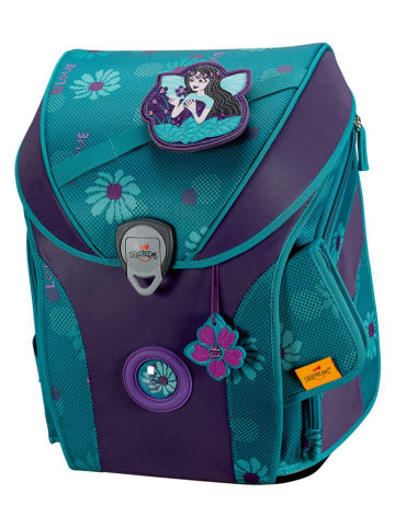 DerDieDas 6tlg. Schulranzen-Set "ErgoFlex Easy - Fair Flower" in Türkis
