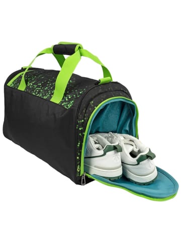 neoxx Torba sportowa "Move" w kolorze zielono-czarnym - 43,5 x 26 cm
