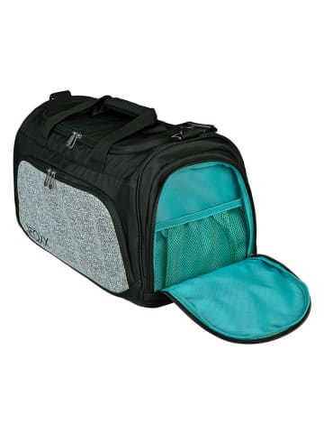 neoxx Sporttasche "Wool the World" in Grau/ Schwarz - (L)43,5 x (H)26 x (T)24 cm