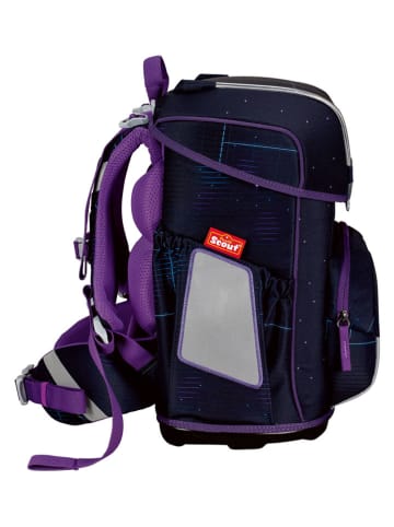Scout 5tlg. Schulranzen-Set "Neo Set Safety Light - Spokey Starlight" in Dunkelblau
