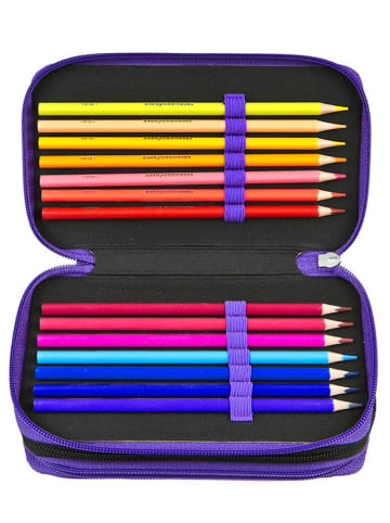 SCOOLI Piórnik "Monster High" w kolorze fioletowym z akcesoriami