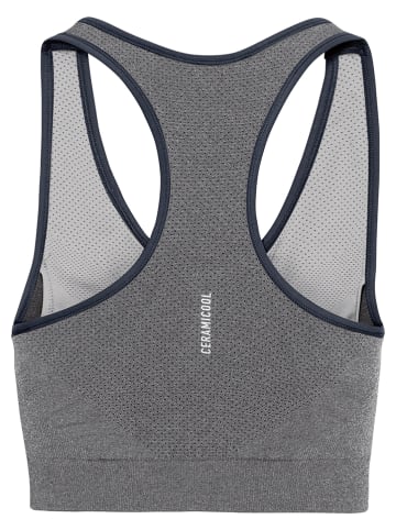 Odlo Biustonosz sportowy "Seamless Medium Ceramicool" w kolorze szarym