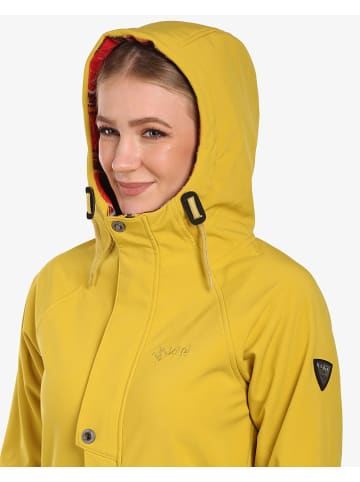 Kilpi Płaszcz softshellowy "Lasika" w kolorze żółtym