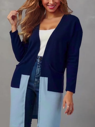 LA Angels Cardigan in Dunkelblau/ Hellblau