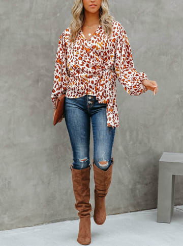 LA Angels Bluse in Weiß/ Orange