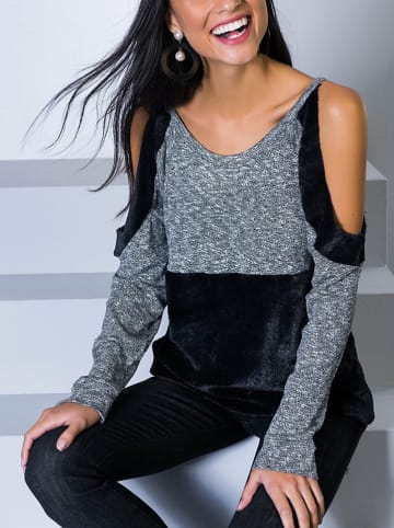 LA Angels Bluse in Grau/ Schwarz