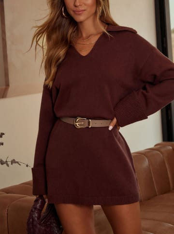 LA Angels Sukienka dzianinowa w kolorze brązowym