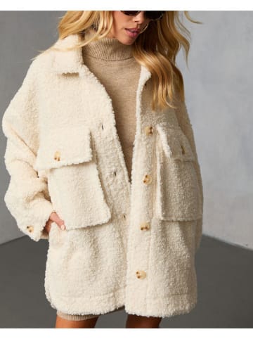 LA Angels Fleecejacke in Creme