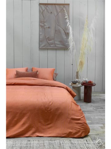 Beddinghouse Bettwäsche-Set "Broom Bow" in Orange/ Weiß