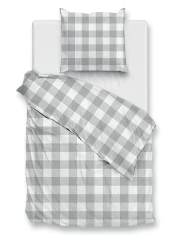 Zo!Home Komplet pościeli "Quattro di Lino" w kolorze biało-jasnoszarym