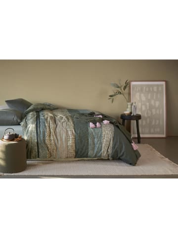 Beddinghouse Komplet pościeli flanelowej "Enzo" w kolorze zielonym