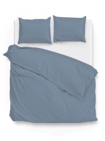 Zo!Home Mako-Satin-Bettwäsche-Set "Satinado" in Blau