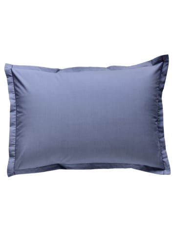 Soft by Perle de Coton Perkalowa poszewka w kolorze niebieskim na poduszkę