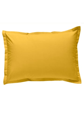 Soft by Perle de Coton Perkalowa poszewka w kolorze musztardowym na poduszkę