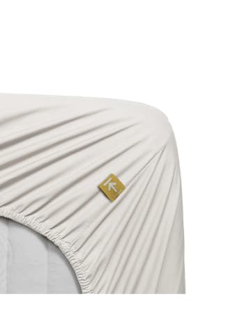 Beddinghouse Perkal-Spannbettlaken in Creme