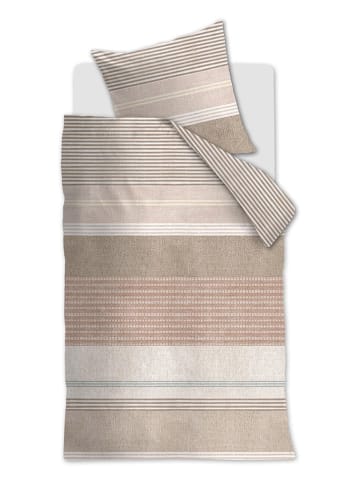 Beddinghouse Renforcé-Bettwäsche-Set "Lin" in Beige/ Rosa