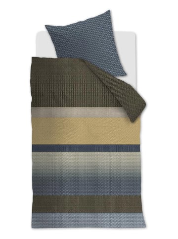 Beddinghouse Renforcé-Bettwäsche-Set "Vance" in Blau/ Gelb/ Grün