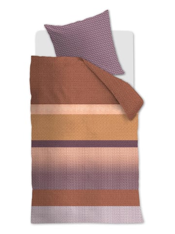 Beddinghouse Komplet pościeli renforcé "Vance" w kolorze fioletowo-pomarańczowym