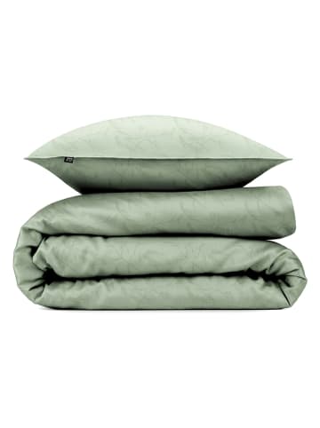 Zo!Home Satin-Bettwäsche-Set "Fiori" in Grün