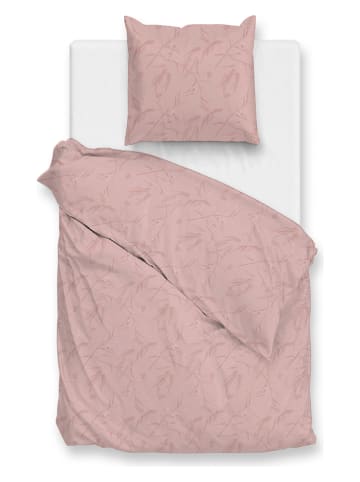 Zo!Home Satin-Bettwäsche-Set "Fiori" in Rosa
