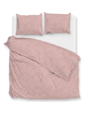 Zo!Home Satin-Bettwäsche-Set "Fiori" in Rosa