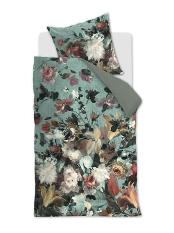 Beddinghouse Komplet pościeli satynowej "Grandeur" w kolorze błękitnym ze wzorem