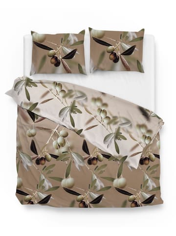 Zo!Home Komplet pościeli satynowej "Mylie" w kolorze brązowym