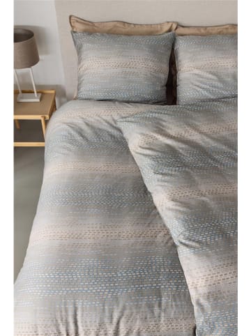 Beddinghouse Satin-Bettwäsche-Set "Vik" in Blau/ Grau