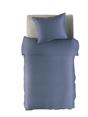 Yellow Komplet pościeli satynowej w kolorze niebieskim