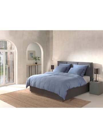 Yellow Komplet pościeli satynowej w kolorze niebieskim