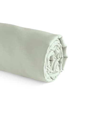 Cacharel Prześcieradło satynowe "Uni" w kolorze zielonym z gumką