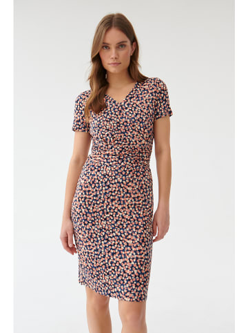 TATUUM Kleid in Orange/ Dunkelblau