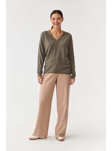 TATUUM Wełniany sweter w kolorze khaki