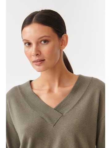 TATUUM Wełniany sweter w kolorze khaki