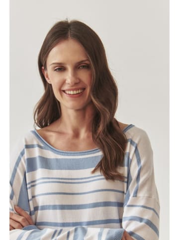 TATUUM Pullover in Weiß/ Hellblau
